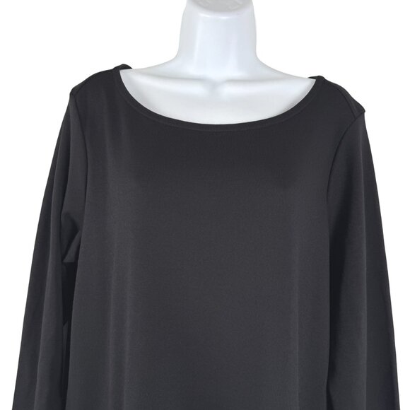 Wool& Dress Womens XL Black Merino Wool Nylon Long Sleeve Solid DR-1811 - Picture 3 of 7